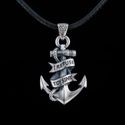 Handcrafted Anchor of Resilience Pendant - Sterling Silver