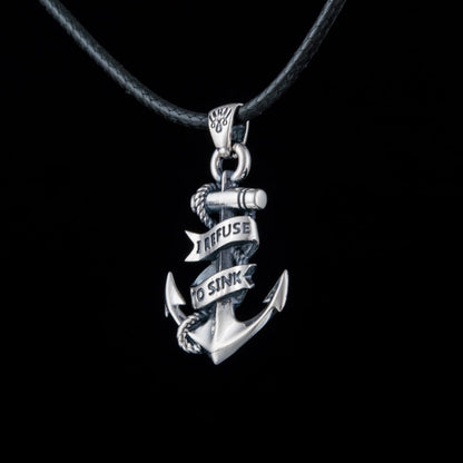 Handcrafted Anchor of Resilience Pendant - Sterling Silver