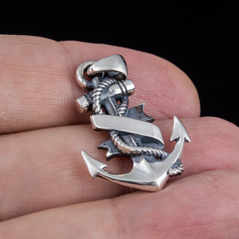 Handcrafted Anchor of Resilience Pendant - Sterling Silver