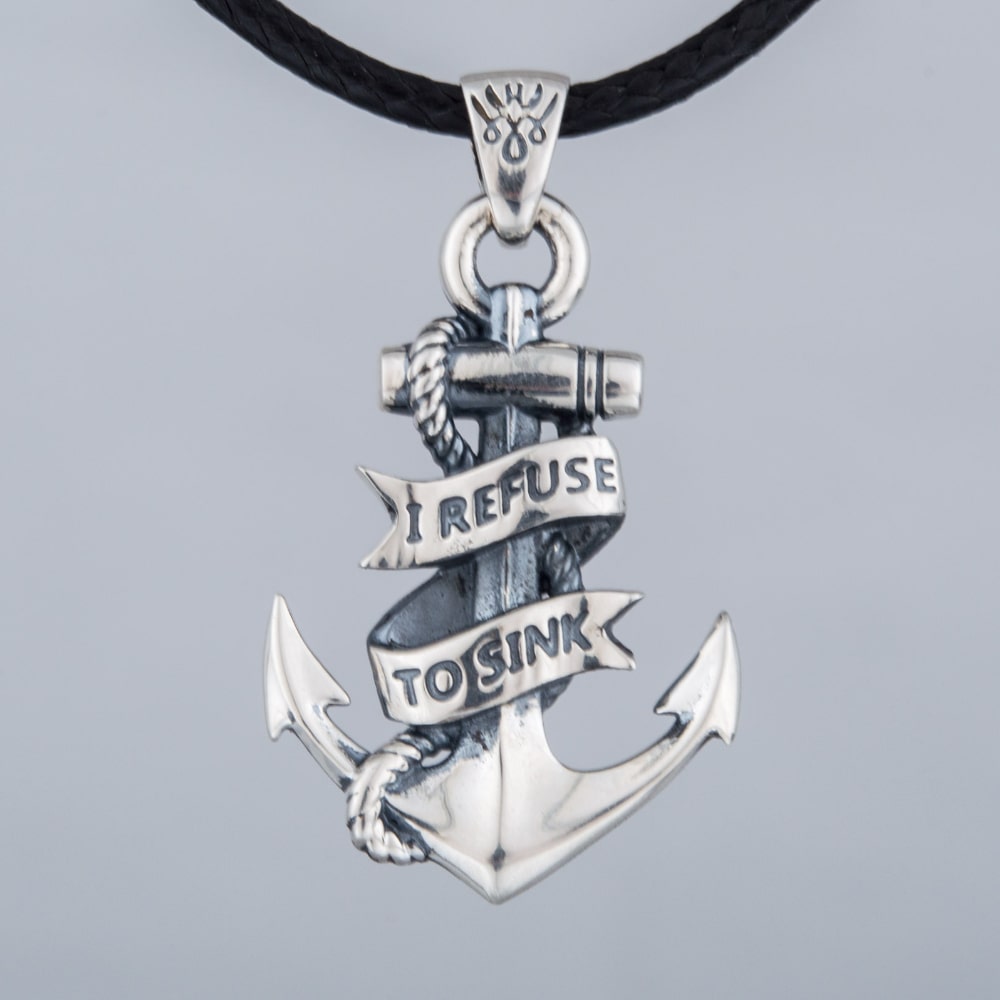 Handcrafted Anchor of Resilience Pendant - Sterling Silver