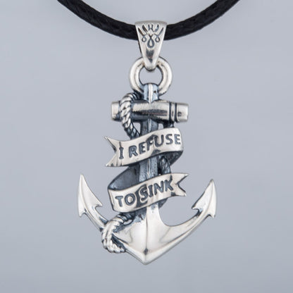 Handcrafted Anchor of Resilience Pendant - Sterling Silver