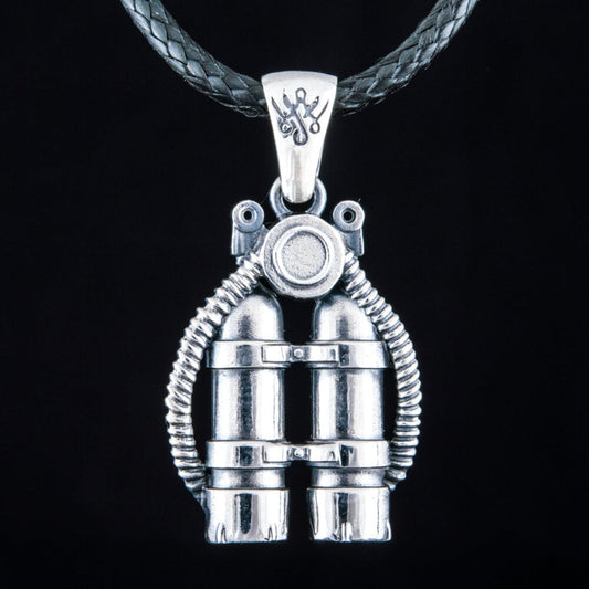 Handcrafted Diver's Regulator Pendant - Sterling Silver
