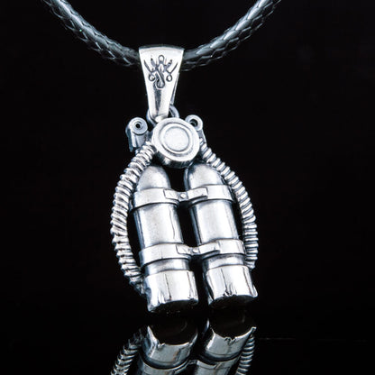 Handcrafted Diver's Regulator Pendant - Sterling Silver