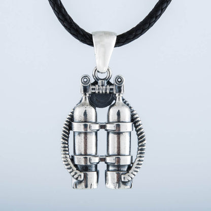 Handcrafted Diver's Regulator Pendant - Sterling Silver