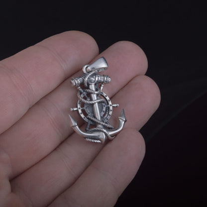 Handcrafted Navigator's Anchor Pendant - Sterling Silver