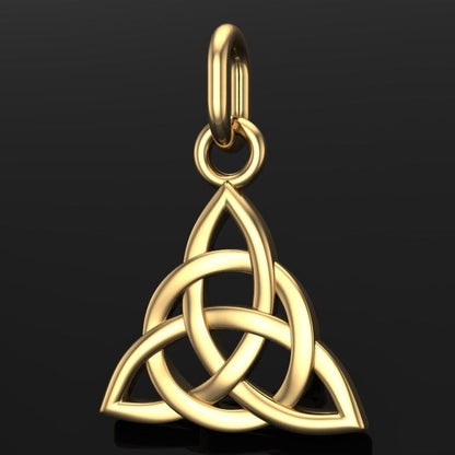 Handcrafted Miniature Celtic Knot Pendant - Gold