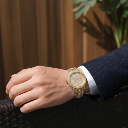 Alex | Men's casual watch with diamond effect