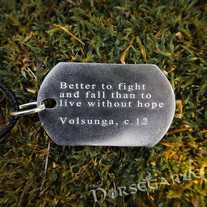 Handcrafted Valknut Viking Dog Tag - Sterling Silver