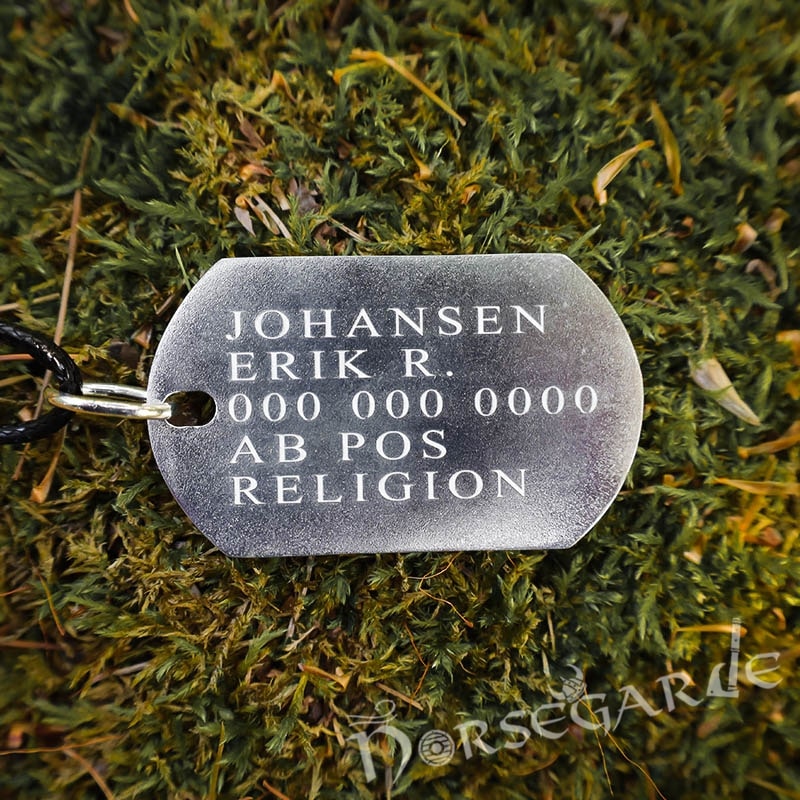 Handcrafted Valknut Viking Dog Tag - Sterling Silver