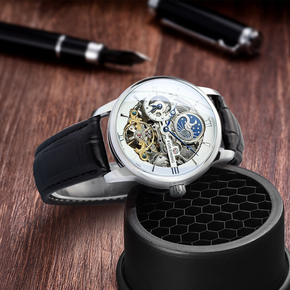 Forsining Men's Skeleton Watch