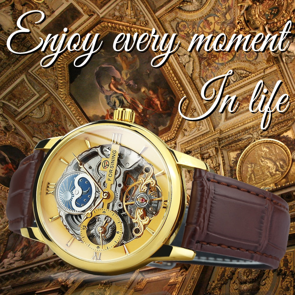 Forsining Men's Skeleton Watch