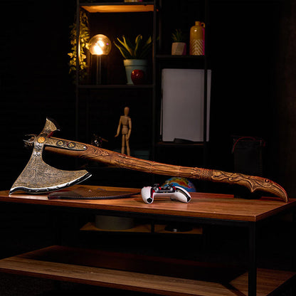 Handforged Leviathan Spiked Replica Axe - Ancient Glow