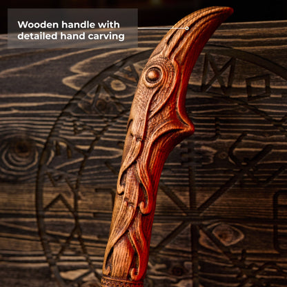 Handforged Leviathan Spiked Replica Axe - Ancient Glow