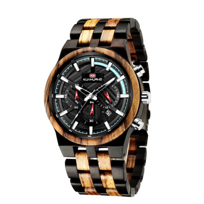 Vanguard | Wooden watch large dial quartz watch