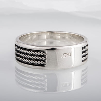 Handcrafted Compass Star Ring - Sterling Silver