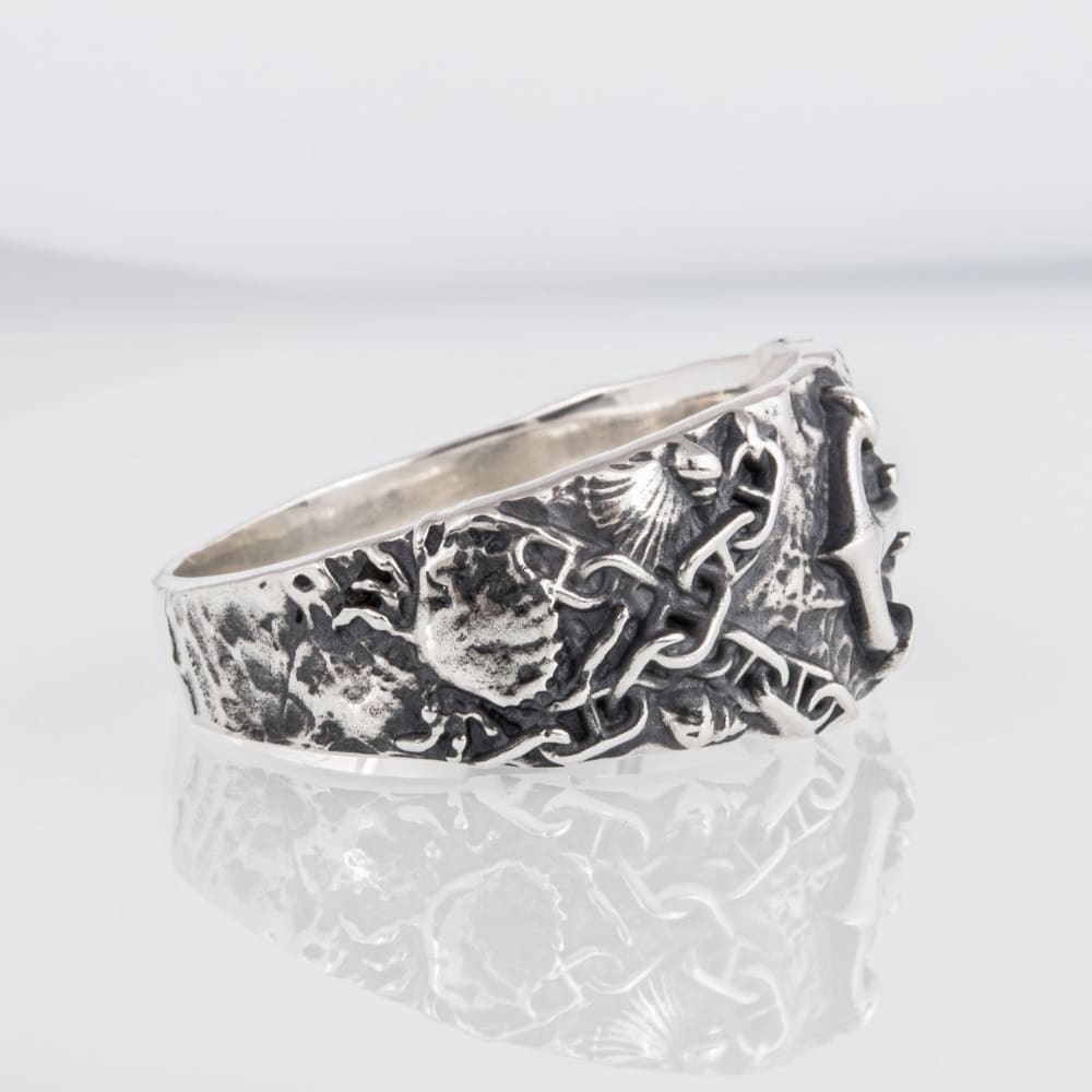 Handcrafted Deep Sea Anchor Ring - Sterling Silver
