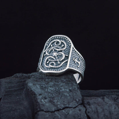 Handcrafted Ship's Wheel Knot Ring - Sterling Silver