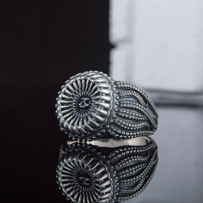 Handcrafted Maw of the Kraken Ring - Sterling Silver