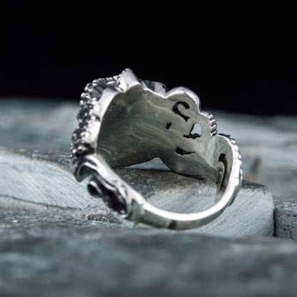 Handcrafted Eldritch Rose Ring - Sterling Silver