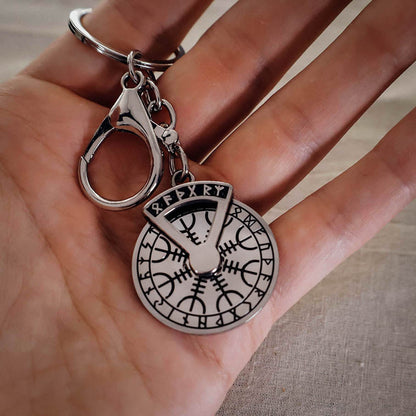 Steel Rune Fidget Keychain - Stainless Steel