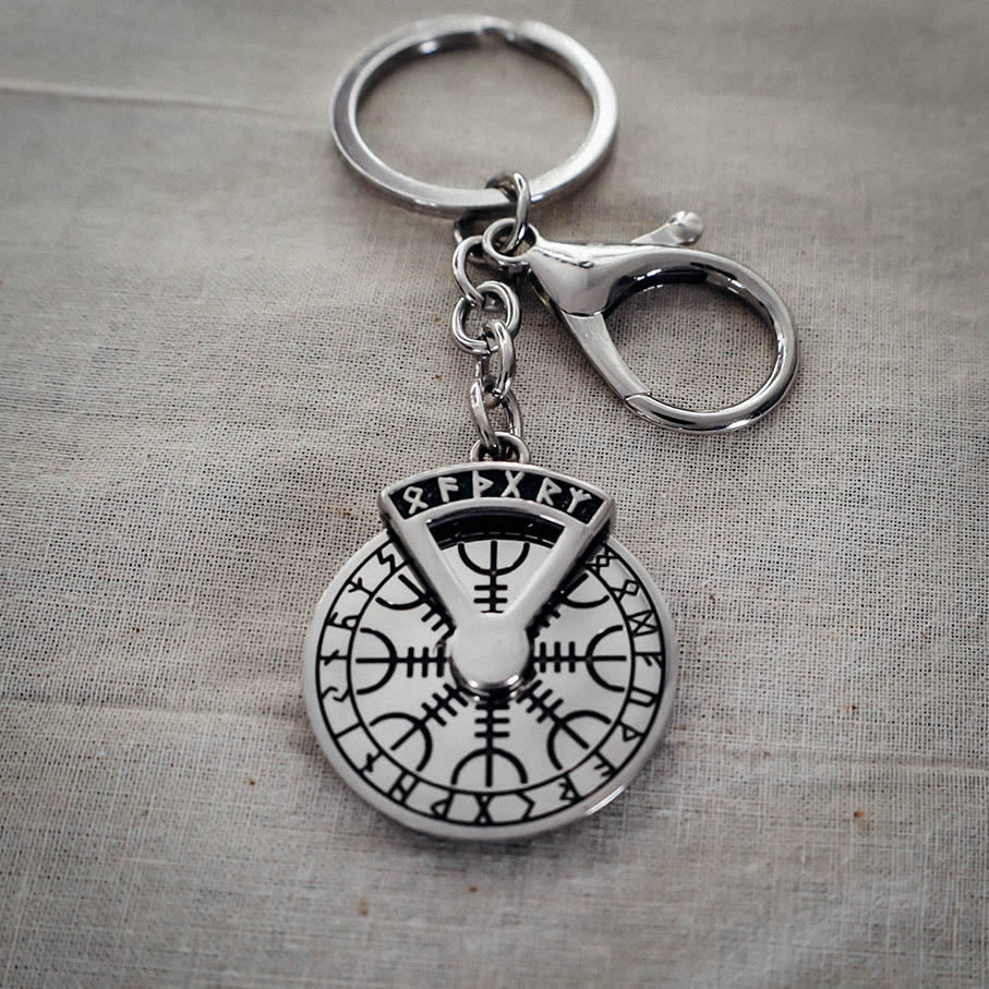 Steel Rune Fidget Keychain - Stainless Steel