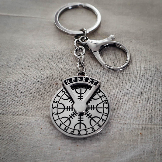Steel Rune Fidget Keychain - Stainless Steel