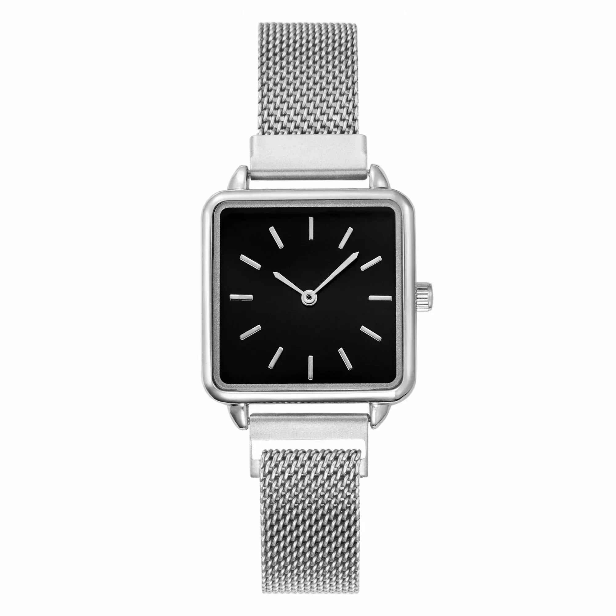 Silver (black dial) / 20x20 mm