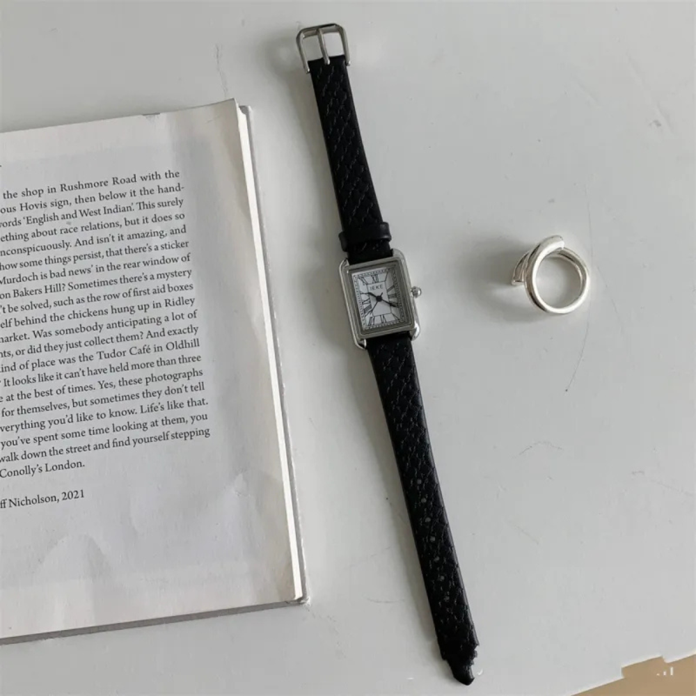 Black Strap White Surface