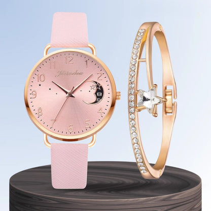 Sierra | Moon Number Dial Watch and Bracelets Set | 39mm