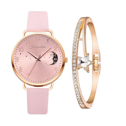 Sierra | Moon Number Dial Watch and Bracelets Set | 39mm