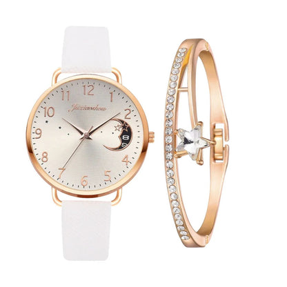 Sierra | Moon Number Dial Watch and Bracelets Set | 39mm