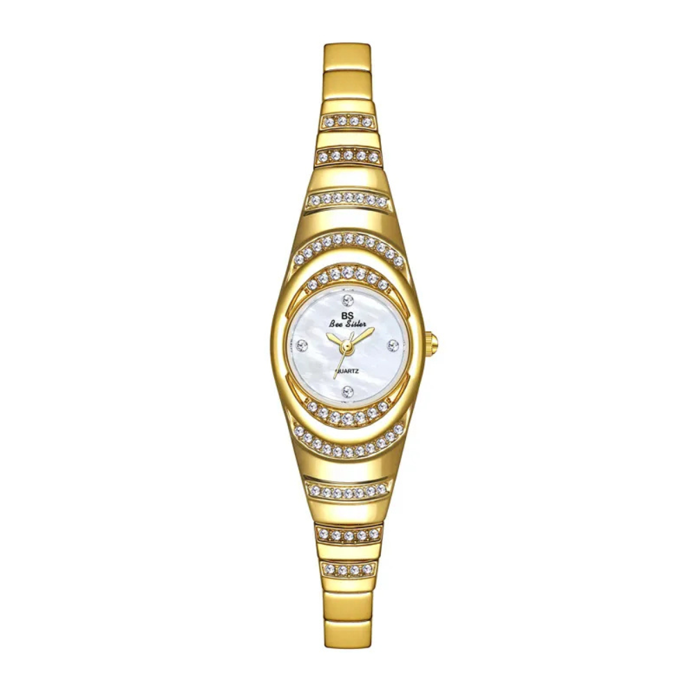 Solaire | Ladies Gold Watch Diamond Wristwatch