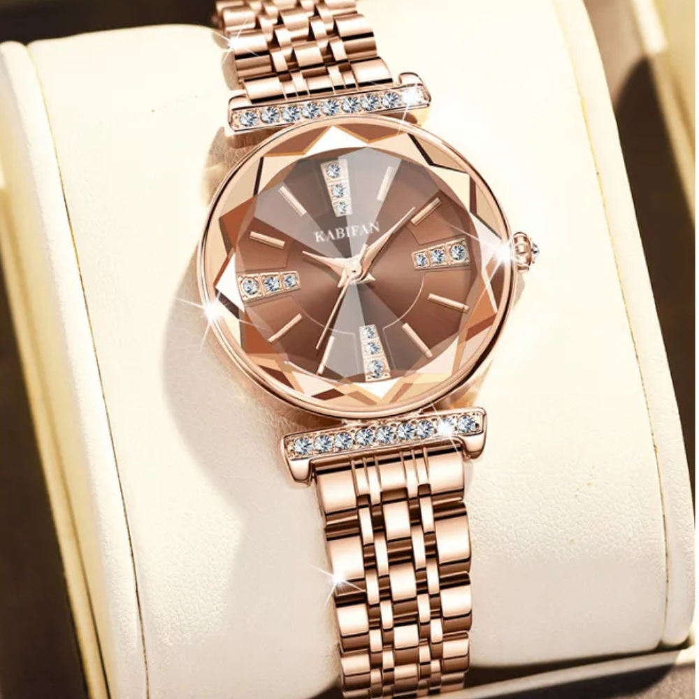 Sylvette  | Women's Diamond Mirror Waterproof Steel Watch