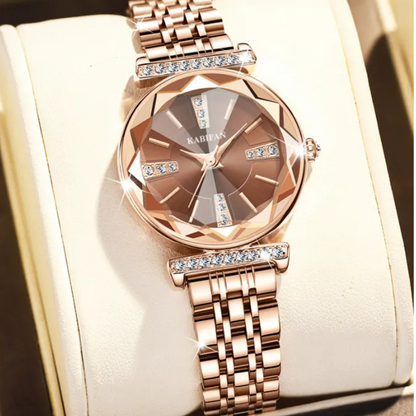Sylvette  | Women's Diamond Mirror Waterproof Steel Watch