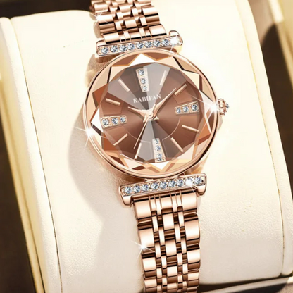 Sylvette  | Women's Diamond Mirror Waterproof Steel Watch