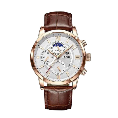 Ruben | Modern Moon Phase Leather Watch