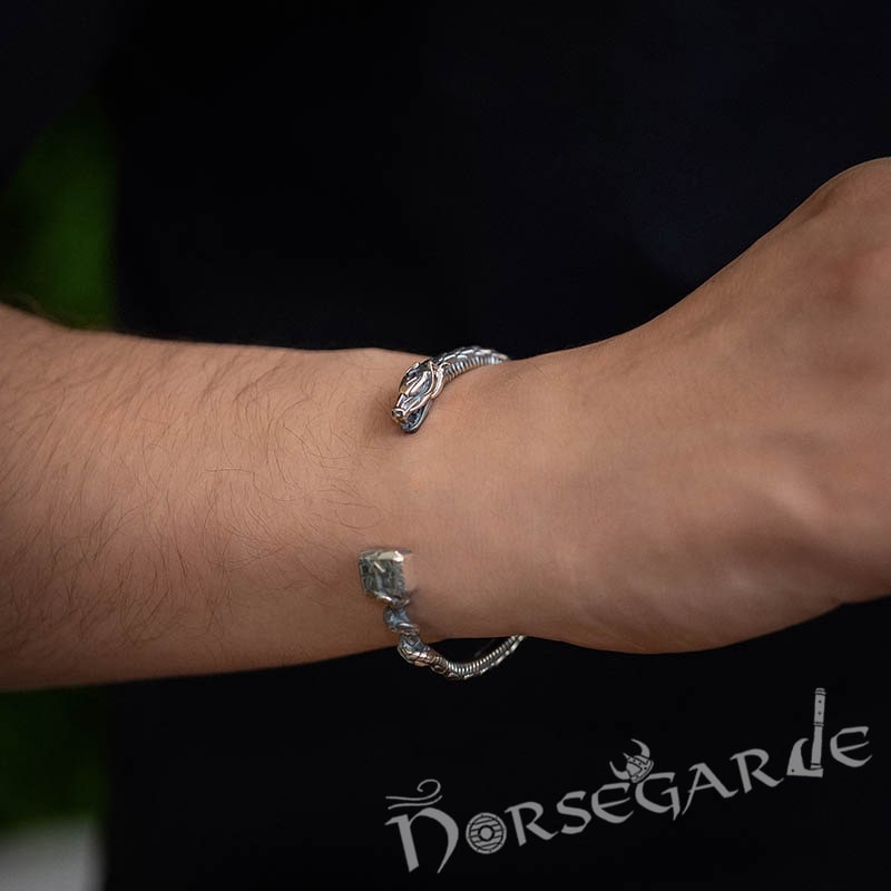 Handcrafted Saga of Ragnarok Bracelet - Sterling Silver