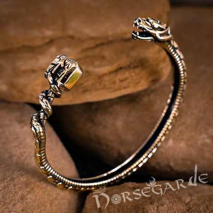 Handcrafted Saga of Ragnarok Bracelet - Bronze