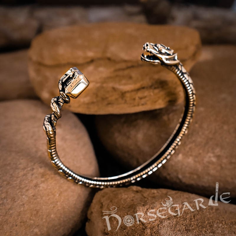 Handcrafted Saga of Ragnarok Bracelet - Bronze