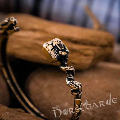 Handcrafted Saga of Ragnarok Bracelet - Bronze
