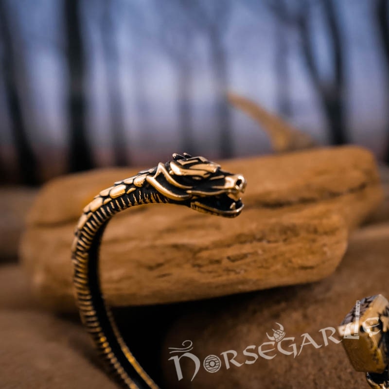 Handcrafted Saga of Ragnarok Bracelet - Bronze