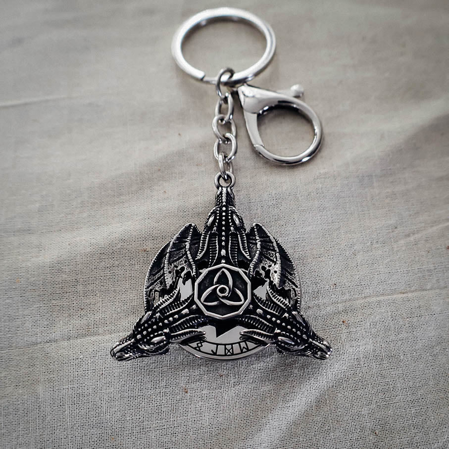 Fafnir Dragon Fidget Keychain - Stainless Steel