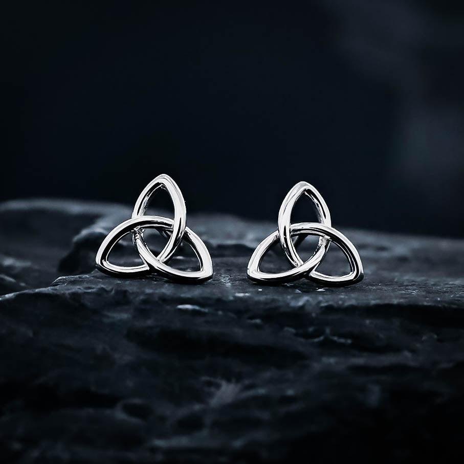 Celtic Knot Stud Earrings - Sterling Silver