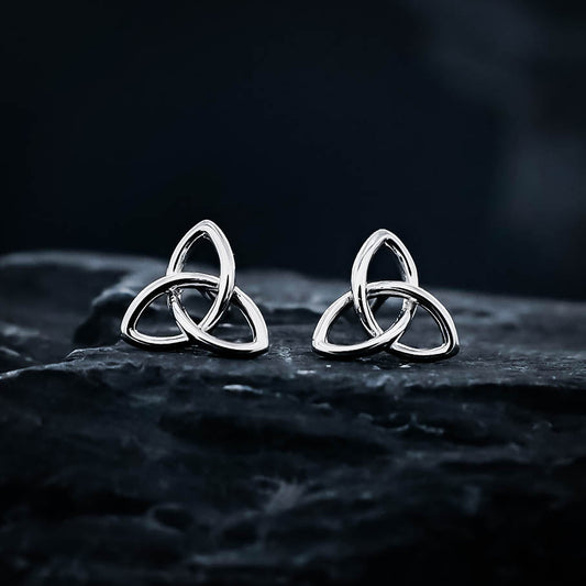 Celtic Knot Stud Earrings - Sterling Silver