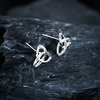 Celtic Knot Stud Earrings - Sterling Silver