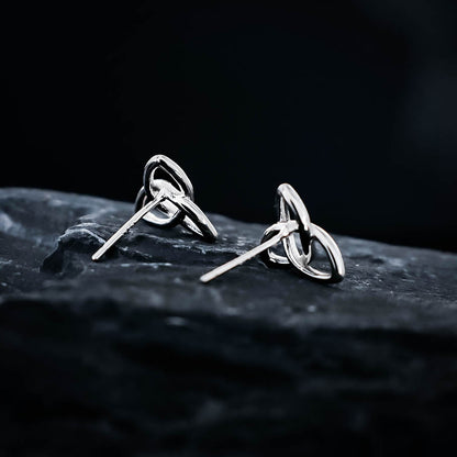 Celtic Knot Stud Earrings - Sterling Silver