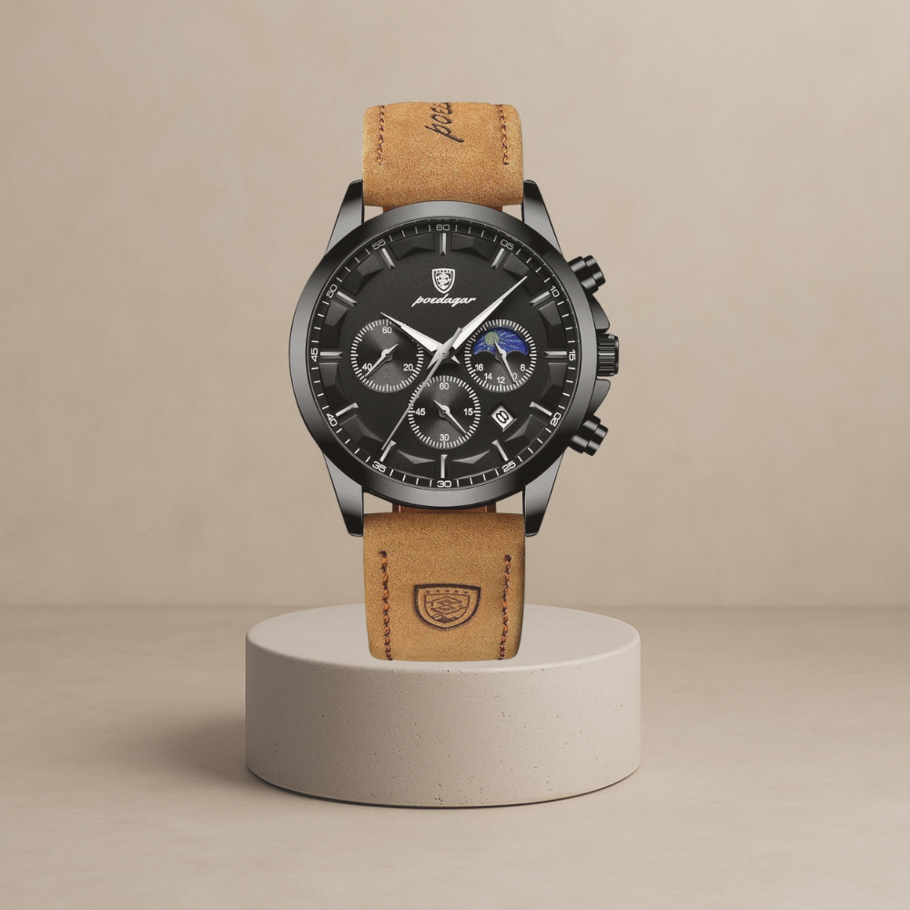 Men's waterproof chronograph watch