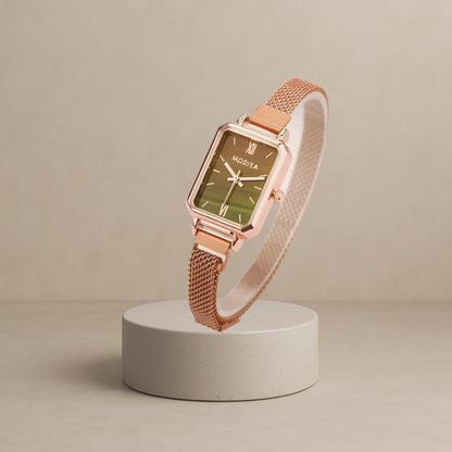 Sophia - Elegant square watch with magnetic bracelet for an effortlessly stylish look