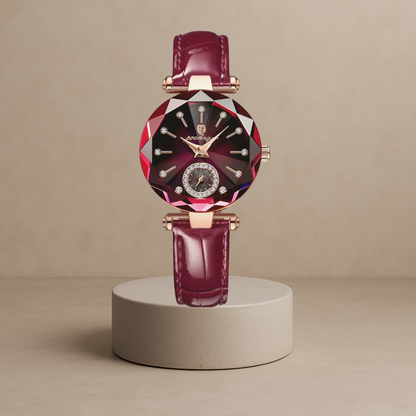 Diora | Women's luxury stainless steel watch with diamond inlays