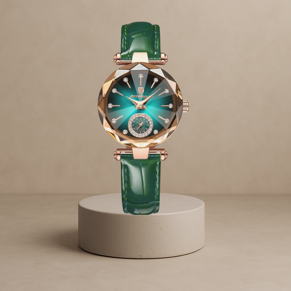 Diora | Women's luxury stainless steel watch with diamond inlays